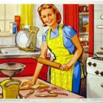 I hope she's not about to beat that dough with the rolling pin. She looks a little...edgy.